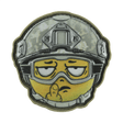 M-Tac Patch Emoji #24 med 3D-effekt i PVC og Velcro, militær emoji morale patch, ideel til taske eller udstyr, 6.5 x 6.5 cm