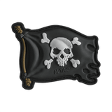 M-Tac Patch Jolly Roger PVC i 3D, symboliserer eventyrlyst, med velcro til nem fastgørelse, 8x5 cm, fuld farve PVC materiale.