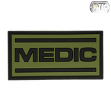 M-Tac Patch Medic PVC 3D 3D-taktil lægeplaster i grønt med velcro, fleksibelt PVC-materiale, dimensioner 70x35 mm
