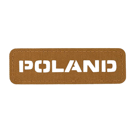 M‑Tac Patch Poland End-to-End 25x80 i holdbart Cordura 500D materiale med velcrofæstning og laserskåret design, 25x80 mm.