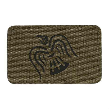 M-Tac Patch Ravneflag Laser Cut med sort ravn, lavet af Cordura 500D, til uniform eller taktisk taske, fastgøres med velcro.