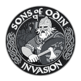 M-Tac Patch Sons of Odin 3D Velcro med vikingemotiv, 80 mm PVC morale patch til uniform eller udstyr, perfekt til kamp og fritid.