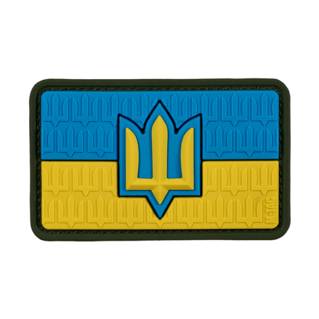 M-Tac patch Ukraine Flag med ZSU Trident PVC i PVC med Trident-motiv, reflekterer ukrainsk stolthed og national arv.
