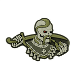 M-Tac Patch You Only Die Once 3D PVC, morale patch med skeletdesign i 74x50 mm, ideel til taktisk udstyr, uniformer og samlere. Velcro fastgørelse.