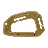 M-Tac Plast Taktisk Karabinhage med MOLLE-monteringspunkt, plast materiale, 9,3 cm lang, let at bruge, ikke til klatring.