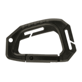 M-Tac Plast Taktisk Karabinhage til MOLLE-løkker, sort plast, 9,3 cm, til fastgørelse af udstyr på vest eller bælte, ikke til klatring.