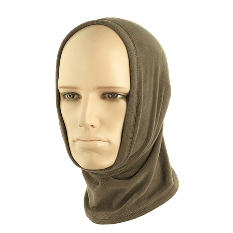 M-Tac Polartec Lang Tubehalstørklæde i brun, båret som halsrør, ideel til beskyttelse mod kulde og vind