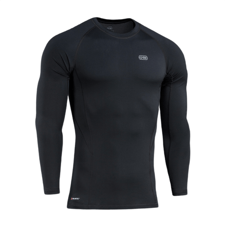 M-Tac Level I Polartec Thermal Shirt i sort, ideel som baselayer til vinter, lavet af Power Dry® materiale for termoregulering og komfort.
