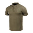 M-Tac Polo Elite Tactical Coolmax, grøn taktisk skjorte med anti-statisk tråd, ideel til politi og sikkerhedsarbejde.