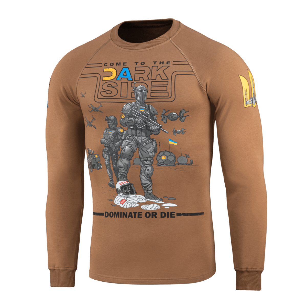 M-Tac Raglan T-Shirt UA Side med militærmotiv og teksten 'Come to the Dark Side'. Komfortabel 95% bomuld og 5% elastan.