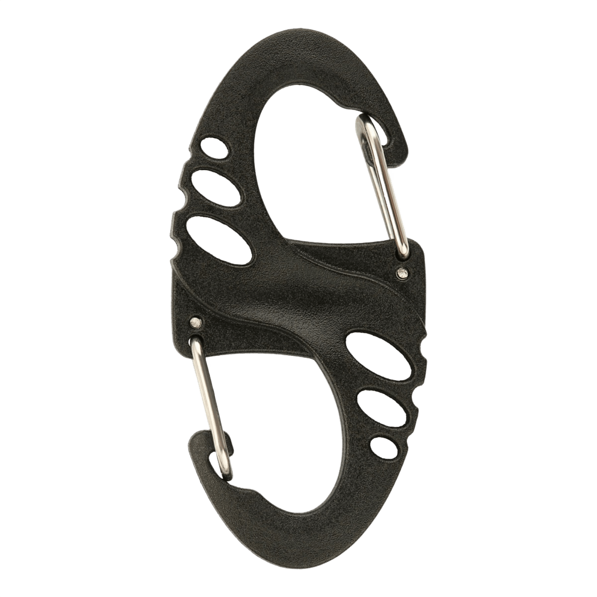 M-Tac Plast S-Krog Karabinhage til nøgler og let udstyr, 50 mm letvægtskonstruktion, ikke til klatring eller tunge genstande.