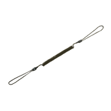 M-Tac Safety Cord Medium Universal til at forhindre tab af udstyr, spiraldesign med fleksibel fastgørelse og D-ring til MOLLE-montering.