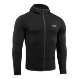 Sort M-Tac Shadow Polartec Fleece Sweatshirt med lav profil hætte, fremstillet af holdbar Power Stretch Pro fleece fra Polartec®.