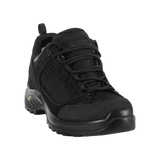 M-Tac Sneakers Tactical Demi-Season Pro Line med Vibram-sål, designet til træning og taktiske aktiviteter, i sort suede og Cordura.