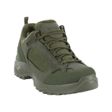 M-Tac Sneakers Tactical Demi-Season Pro Line sko i olivengrøn farve, viser slidstærk suede og Cordura med Vibram-sål.