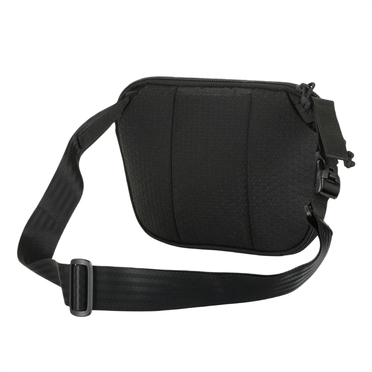 M-Tac Sphaera Hardsling Bag Large Elite med Velcro i sort Cordura materialer, set bagfra med justerbar skulderrem. Stilfuld og slidstærk.