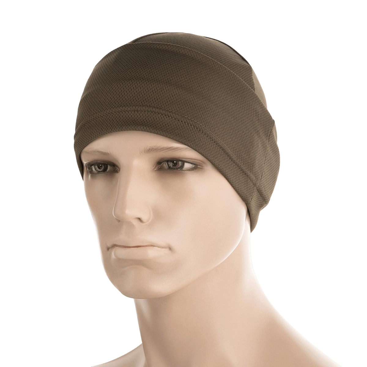 M-Tac Sweating Ninja-Balaclava i brun, fremstillet i 100% polyester, ideel til udendørs aktiviteter, beskytter mod støv og holder huden tør.