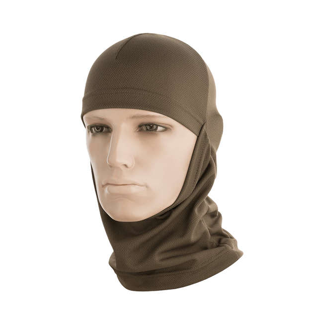 M-Tac Sweating Ninja-Balaclava i brun, beskytter mod støv og holder huden tør, ideel til udendørs aktiviteter, lavet af 100% polyester.