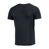 M-Tac Sweat-Wicking T-Shirt Athletic i sort med kort ærme, anatomisk pasform og svedtransporterende materiale.