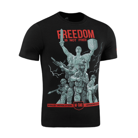 M-Tac T-Shirt Freedom med militærtema, der hylder Ukrainas styrke og mod. Lavet i blød bomuldsblanding for komfort og bevægelsesfrihed.