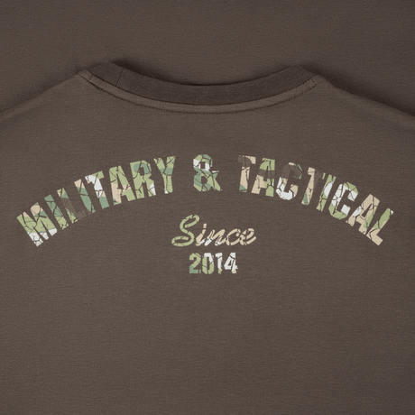 M-Tac T-Shirt Logo Long Sleeve med 'Military & Tactical Since 2014' grafik i camouflagemønster