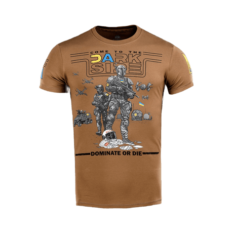 M-Tac T-shirt UA Side i lys oliven med unikt design, holdbar og komfortabel, lavet af 93% bomuld og 7% elastan, MagnaColours® print