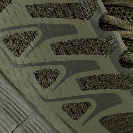 M-Tac Tactical Summer Sport Sneakers detaljeret foto visende åndbart syntetisk materiale og holdbart EVA-gummi mønster sål