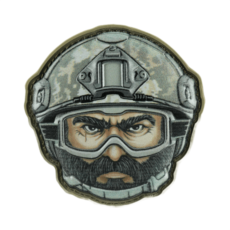 M-Tac Patch Emoji #6 med 3D-effekt og Velcro, taktisk morale patch til tøj og udstyr, 6.5 x 6.5 cm, lavet af PVC