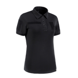 M-Tac Tactical Polo-Shirt 65/35 Lady i sort til kvinder, komfortabel bomulds-polyester, med velcro til mærker og ID, praktisk loop.