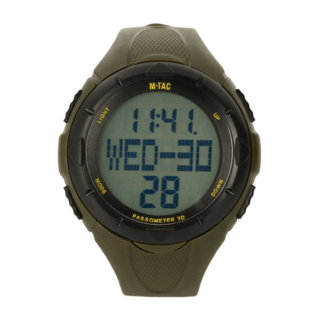 M‑Tac Taktisk Ur med Pedometer med digitalt display, ideelt til sport og udendørs aktiviteter.