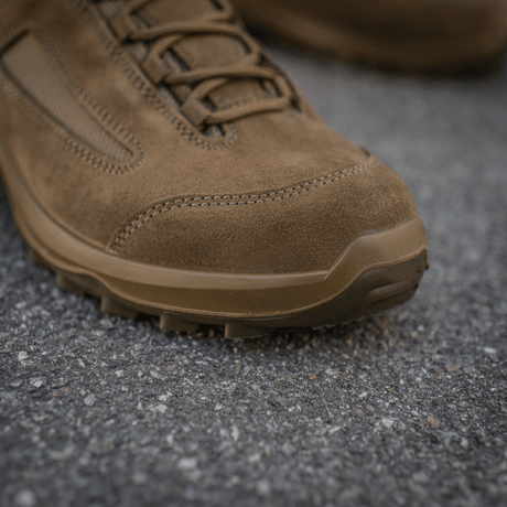 M-Tac Taktiske Sommerstøvler i brun ruskind og Cordura® mesh, designet til komfort i varme og udfordrende terræn.