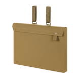 M-Tac taske til Bundeswehr liggeunderlag med velcro-stropper, ideel til MOLLE montering, set i beige farve. Praktisk og alsidig transporttaske.