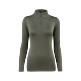 M-Tac Thermal Fleece Shirt Delta Level 2 Lady - Dame termotrøje i højkvalitets polyester, åndbar og hurtigtørrende materiale, grøn farve.