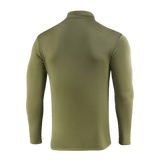 M-Tac Thermal Fleece Trøje Delta Level 2 i olivengrøn, bagansigt, ideel til koldt vejr, lavet af 100% polyester med YKK-lynlåse.