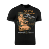 M-Tac T-Shirt Mavic Delivery Service med Pin-Up print og dronekontrol, inspireret af amerikansk Anden Verdenskrig kunst.