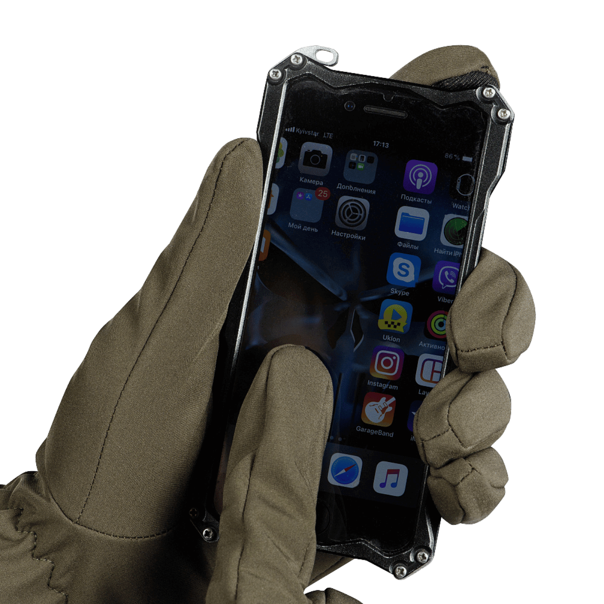 M-Tac Vinterhandsker Soft Shell bruges til at betjene smartphone