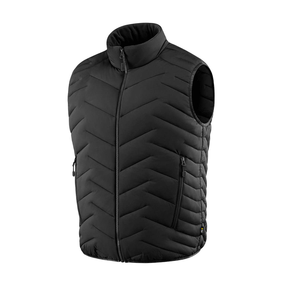 M-Tac Vytyaz Primaloft Vest i sort nylon, funktionelt overtøj med høj komfort og varmeisolering, ideel til overgangsvejr.