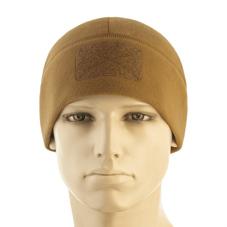 M-Tac Watch Cap Elite Fleece Beanie Hat Velcro, varm hue med velcro-panel, perfekt til vinter og friluftsliv, karamel farve