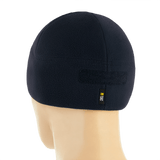 M-Tac Watch Cap Elite Fleece Beanie Hat Velcro i sort fleece med velcro-panel set bagfra. Perfekt til koldt vejr og taktisk brug.
