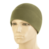 M-Tac Watch Cap Elite Fleece Beanie Hat Slimtex i olivengrøn farve til taktisk brug og friluftsliv. Varmt og slidstærkt design.