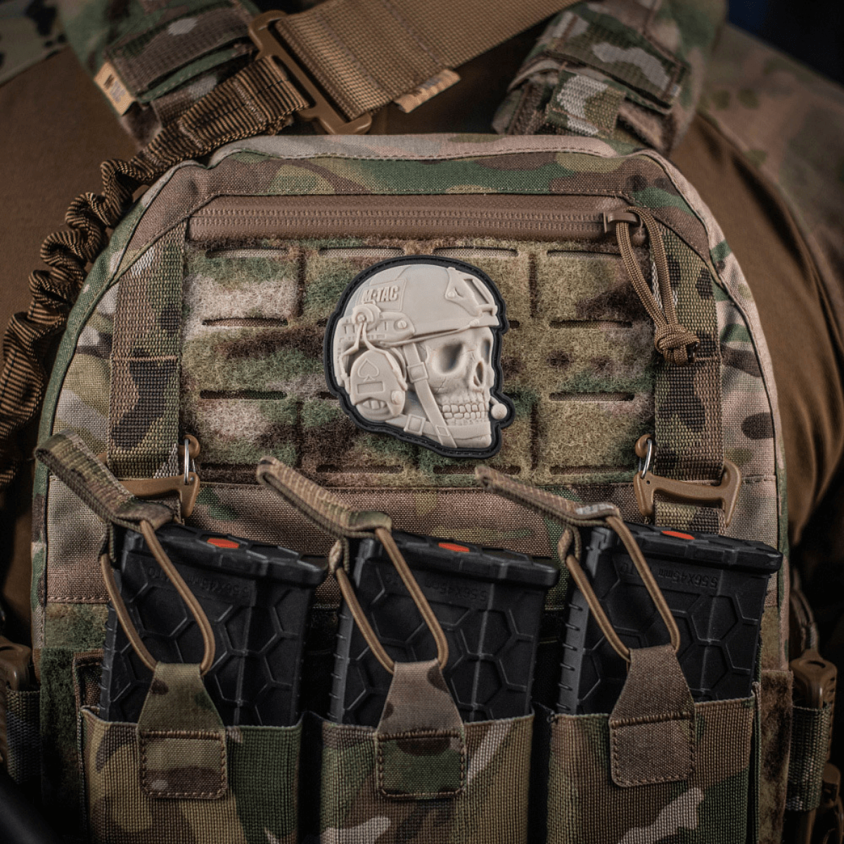 M-Tac Patch Operator 3D PVC på taktisk vest med velcro, realistisk design, perfekt til tøj eller udstyr, størrelse 6x7 cm