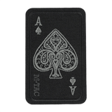 M-Tac Patch Ace Of Spades (Broderi) i Cordura 500D med Velcro fastgørelse, ideel til tøj og taktisk udstyr, størrelse 5 x 8 cm.