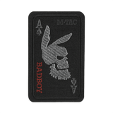 M-Tac Patch Bad Boy (Broderi) med kaninske kranium på ace of spades, broderet på Cordura 500D. Dimensioner: 8 x 5 cm, Velcro fastgørelse.