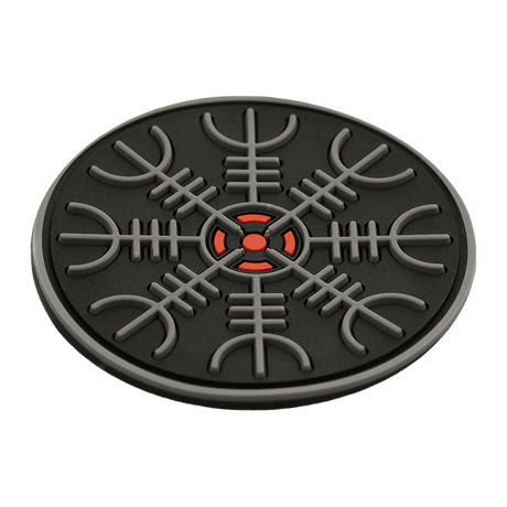 M-Tac Patch Egeshjelm 3D PVC med Helm of Terror symbol, 55 mm diameter, med Velcro til uniformer og udstyr.