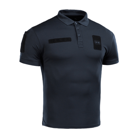 M-Tac Polo Elite Tactical Coolmax i mørk blå for politi og sikkerhedsarbejde, fugttransporterende og åndbart stof