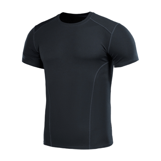 M-Tac Sweat-Wicking T-Shirt Athletic i sort, kortærmet termo design med anatomisk 3D-pasform, 100% polyester.