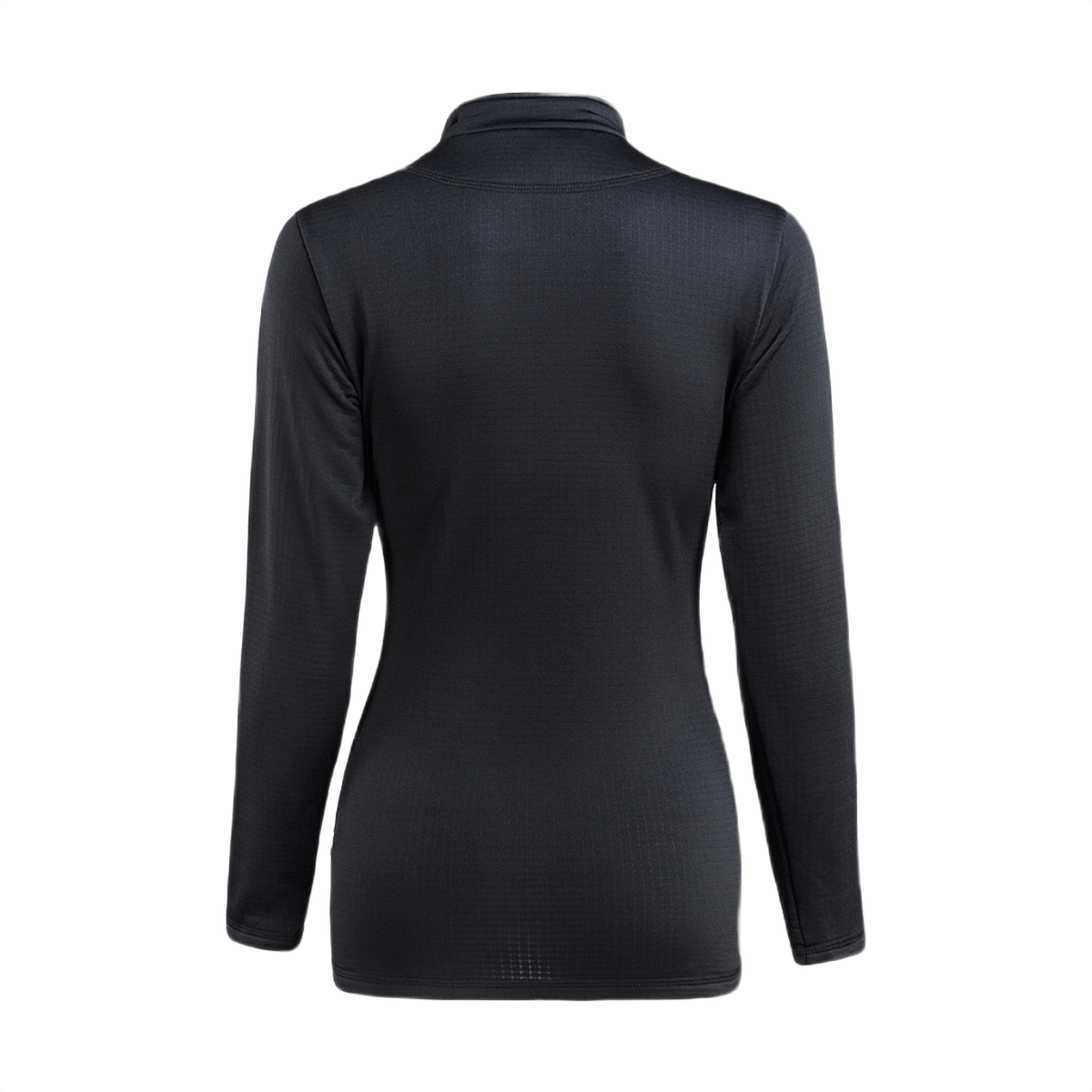 M-Tac Thermal Fleece Shirt Delta Level 2 Lady set bagfra, sort termo-shirt til vinter, lavet af 100% polyester, 250 g/m², åndbar og hurtigtørrende.