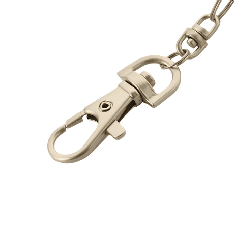 Nøglering med karabinhage i metal til sikker fastgørelse af genstande