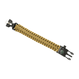 M-Tac Paracord Armbånd med Ildstarter, Kompas og Fløjte i olivengrøn, perfekt til overlevelse og friluftsaktiviteter.