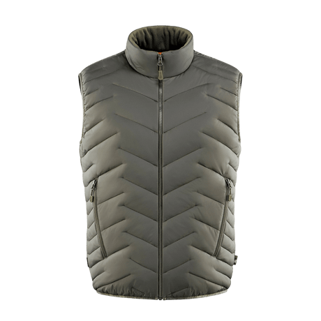 M-Tac Vytyaz Primaloft Vest i gråt nylon, let og varm isolering, velegnet til overgangsperioder eller som ekstra lag i koldt vejr.